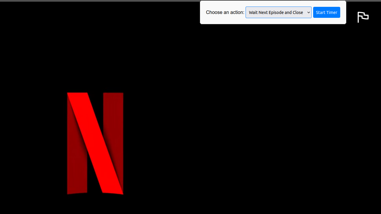 Screencapture of netflix sleep timer extension